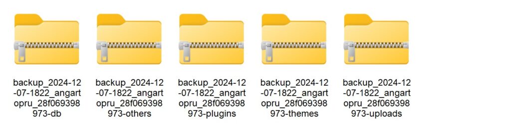 Архивы резервной копии UpdraftPlus – Backup/Restore в CMS WordPress